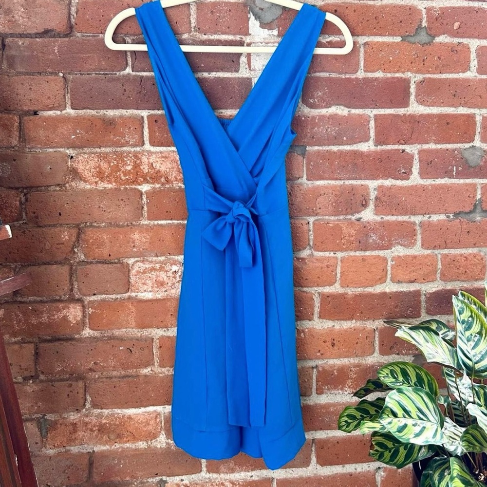 Vibrant Blue V neck dress